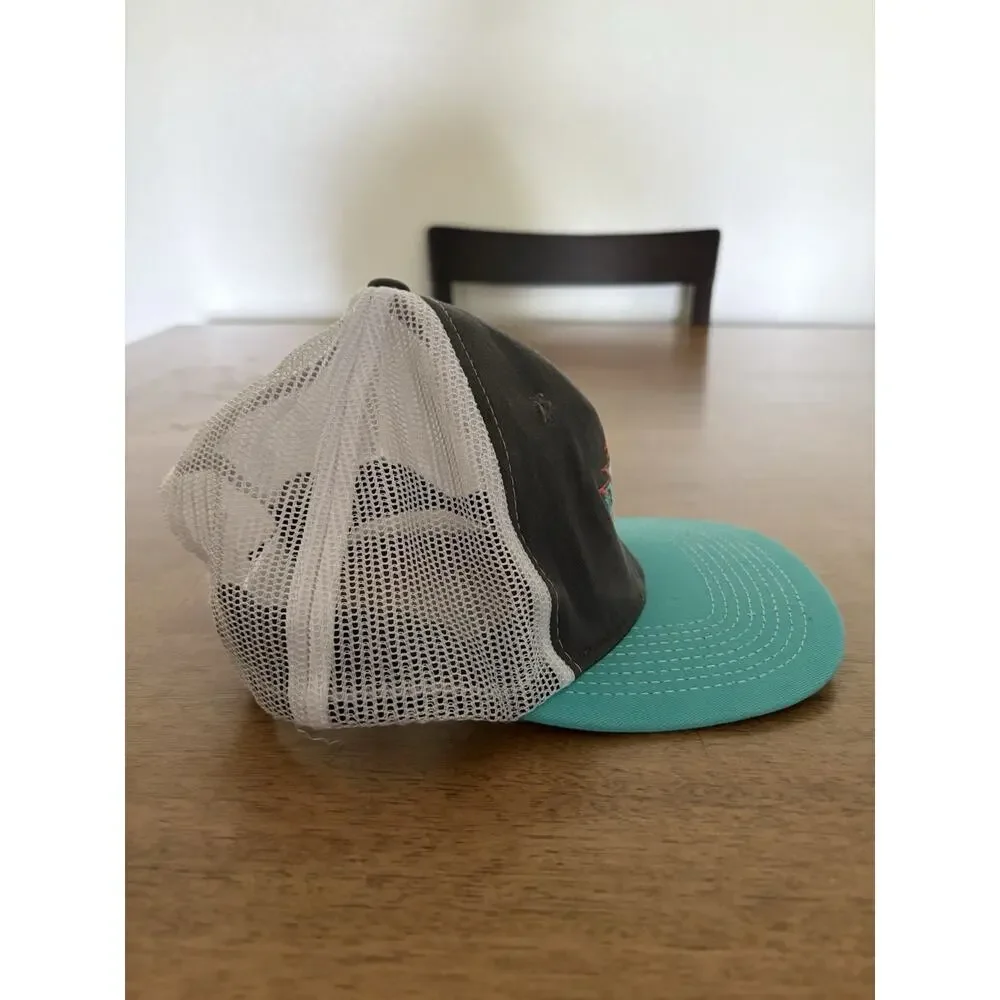 Ariat Youth Aztec Logo Ball Cap Gray Blue Adjustable Hat 1519006‎ Western